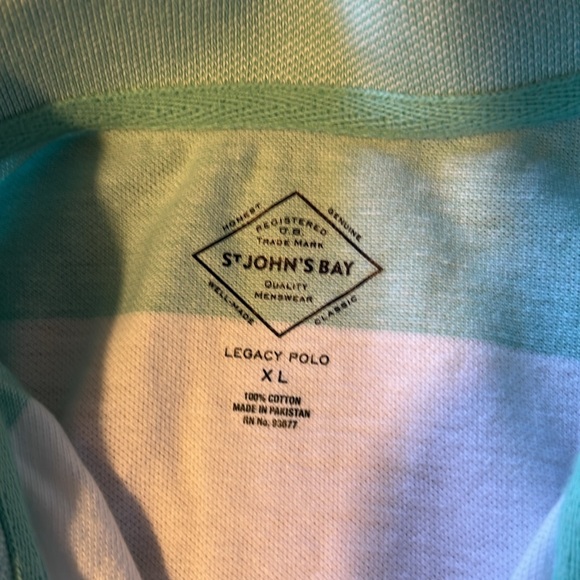 St. John’s Bay striped polo.  New with tags. - Picture 3 of 5